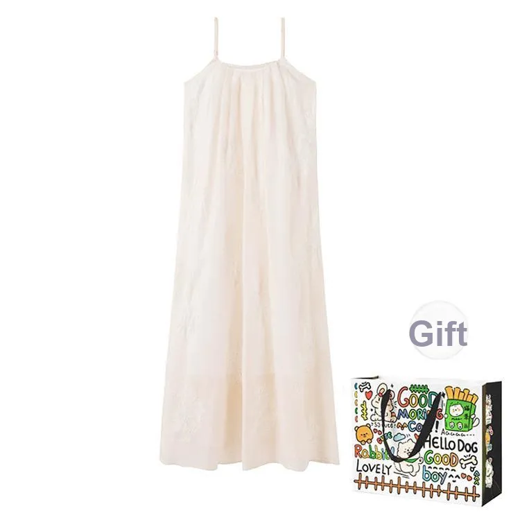 PZHK Slip Dresses Women's Ecru Shopping Bag-0