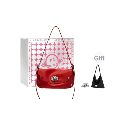 JELLYTOYBOY Коровья кожа Безграничная Сумка-подушка Одно плечо Подмышечная Сумка через плечо Маленькая Женская Красная