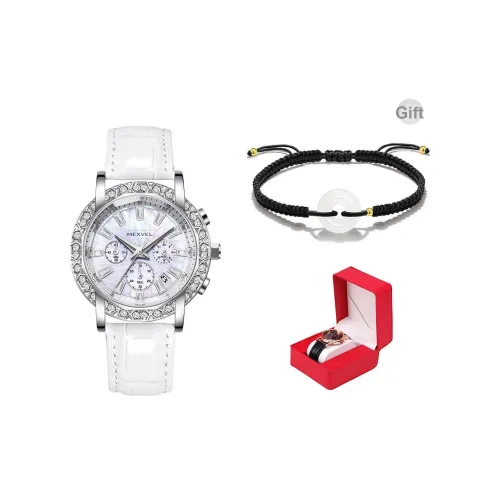 MEXVEL Кварцевый механизм Женские часы 36мм*36мм*10мм Белый