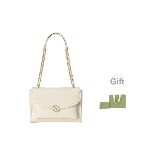 VANESSA HOGAN Сумка через плечо из коровьей кожи Унисекс Экрю Черный