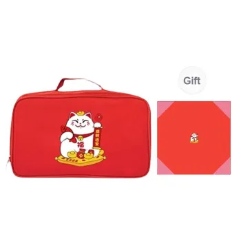 Imono Hand Carved Mahjong Ivory Lucky Cat Cute Cartoon 40/42/Size 44 Mahjong Box Board Games