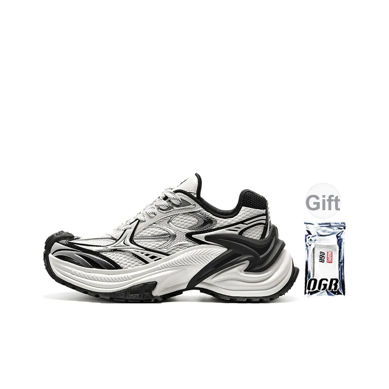 OGR Running Shoes Unisex Black White Og Panda