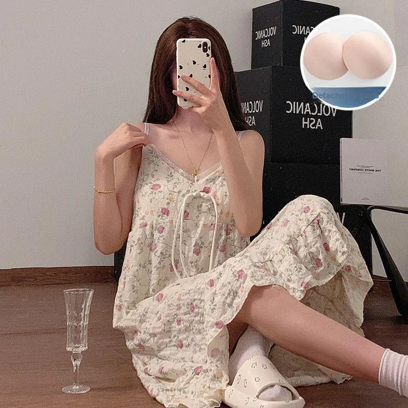 JINXU Nightgown Women's Apricot-2