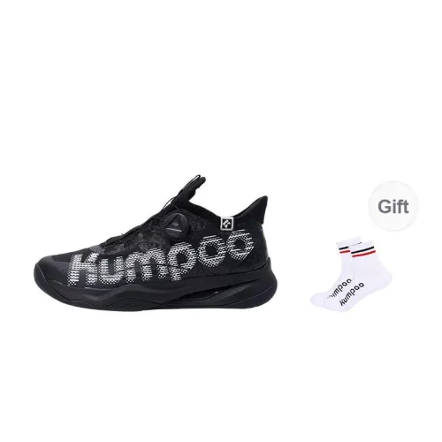 KUMPOO Thick Yisheng PRO Cushioned Anti-Slip And Wear-house Lightweight Badminton Shoes Unisex Black