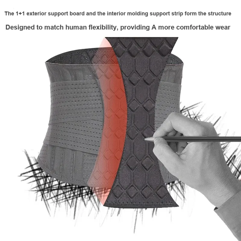 Swee Back Support Braces Breathable Protective Compression Slip-Resistant 1 Pack Black Unisex-4