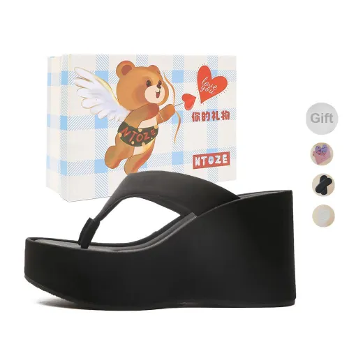 NTOZE Rubber Sole Slip Resistant WITH Flops Women's