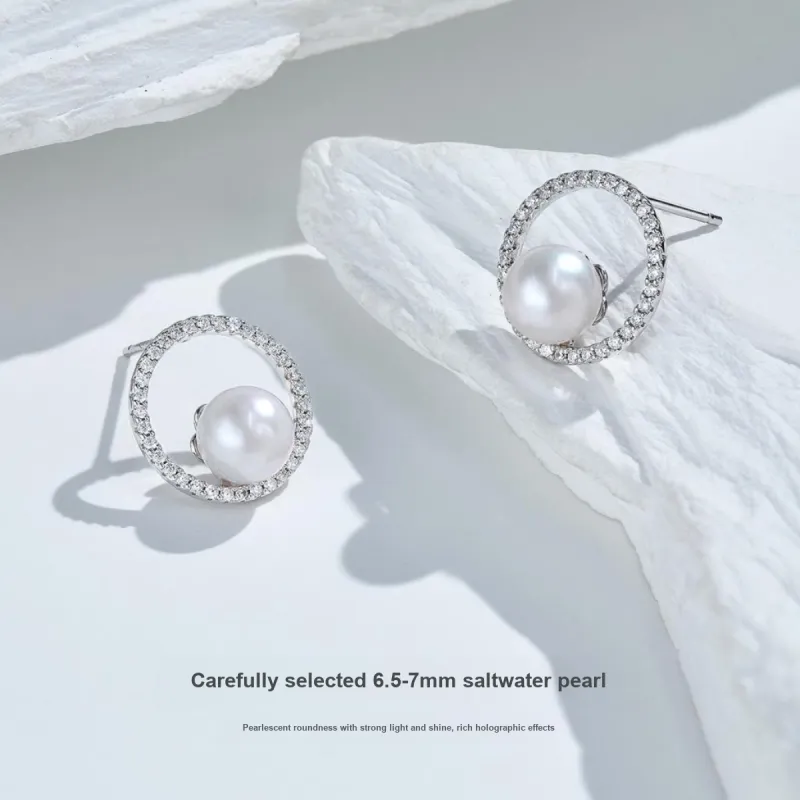 ME LUXE Pearl Stud Earrings Women's-3