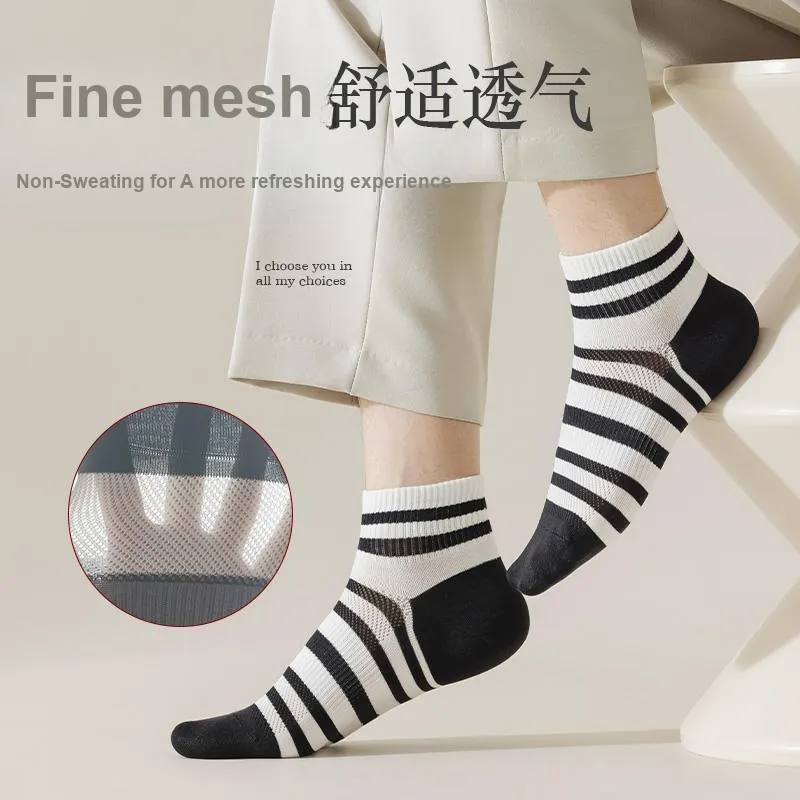 MIIOW Ankle Socks Men's Shopping Bag 5 Pack-4
