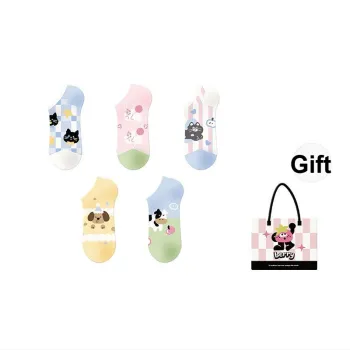 DJUNGLE No Show Socks Women's 5 Pack