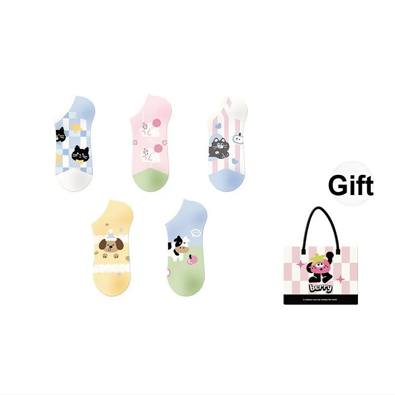 DJUNGLE No Show Socks Women's 5 Pack-0