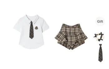 TURN UP Skirt Set Women's White+Khaki
