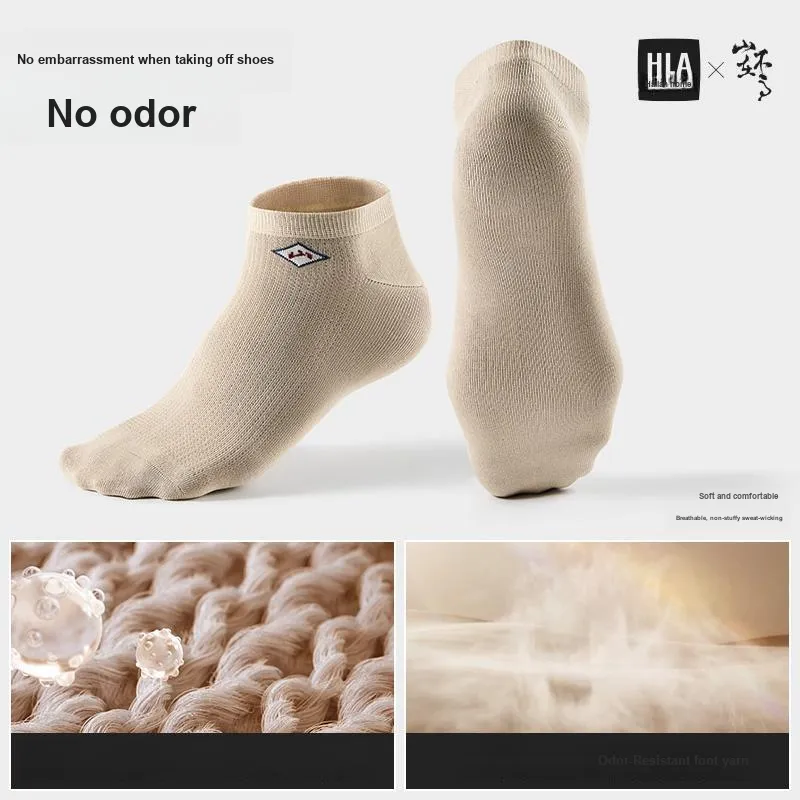 HLA The Mountain Is Not In The High Series Ankle Socks Men's 6 Pack-9