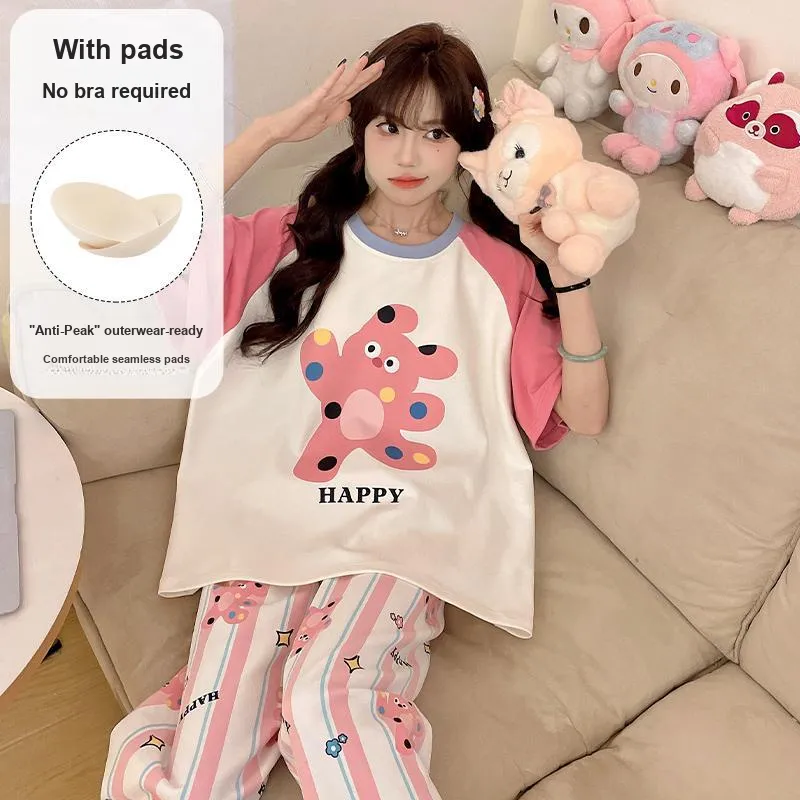 XIAFENYAN Pajama Set Women's Pink-5