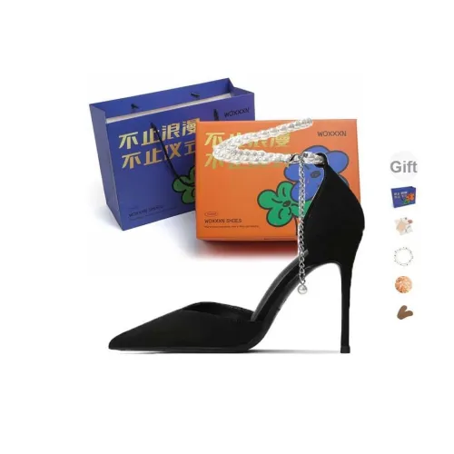WOXXXN Высокие каблуки Женские Черный Набор в подарочной коробке