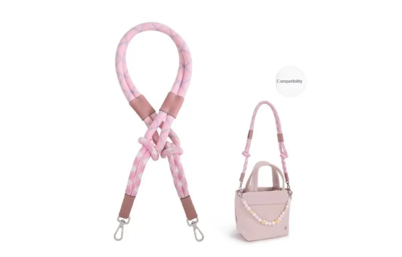 Lan Bao Fan Microfiber Synthetic Leather Bag Strap Women's Pink-20
