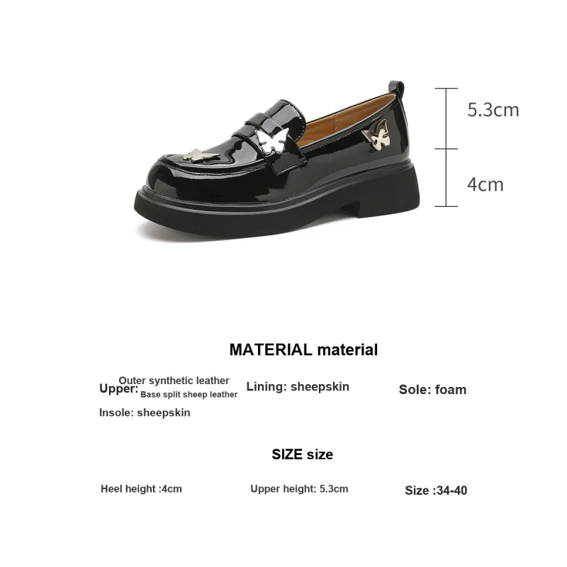 D FUSE SCANDINAVIA Loafers 4cm Women's Black-6