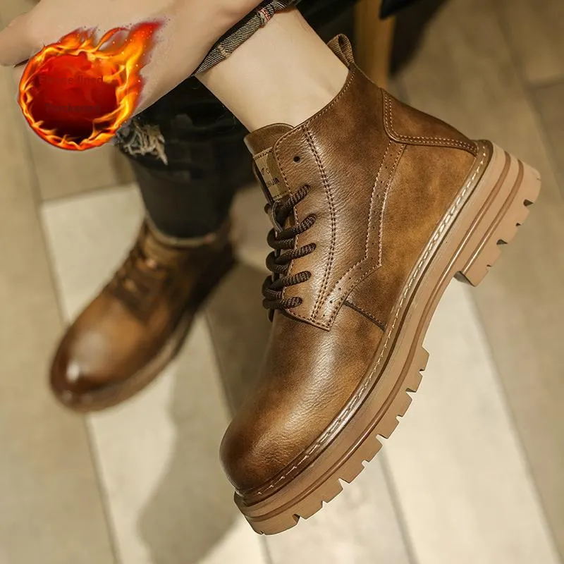 G.N.SHIJIA Biker Tactical Boots Ankle Boots Platform Low Top Men's-5