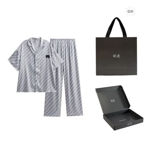 Same Language Pajama Gift Boxes Men's Ice Blue · Light Blue