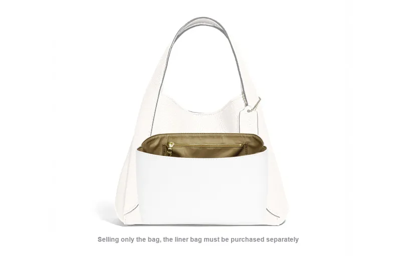 Lan Bao Fan DuPont Paper, Cow Leather Bag Insert Women's White-2