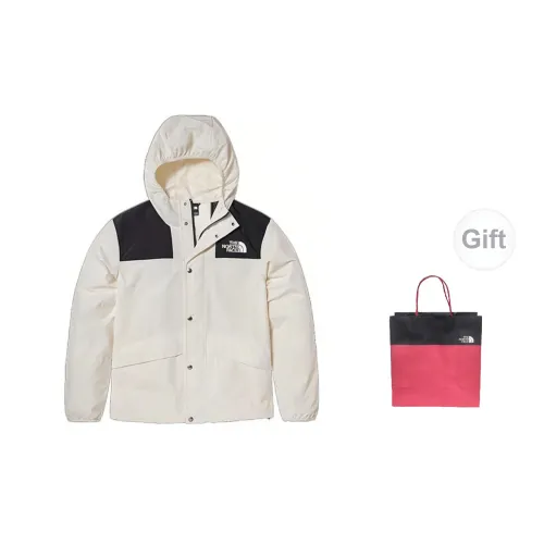 THE NORTH FACE Windbreaker Jackets Men Off White+Gift Bag