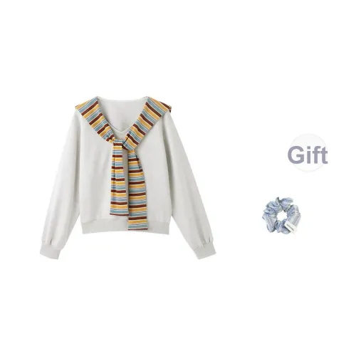 KYKW Серый Подарок Резинка для волос Женские Свитшоты