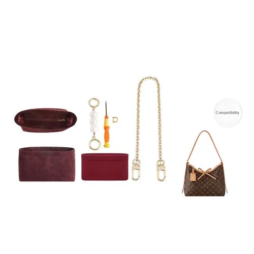 Velvet Nylon Customized Medium Bag Storage Anti-Deformation Lining Women's Bag Accessory Women's Burgundy