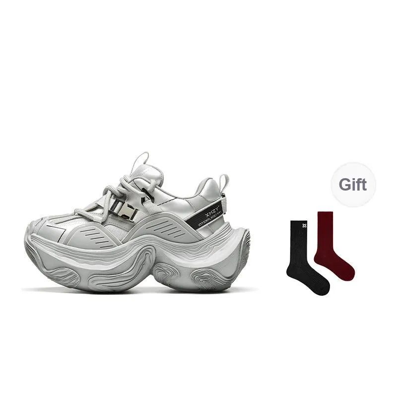 XMZY Dune Series Sandalwood Height Increasing Wear-Resistant Low-Top Chunky Sneakers Unisex-82