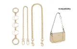 Gold-Tone (Moon Extender Chain+Decorative Chain+Crossbody Chain)