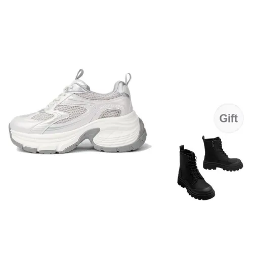TOOMANYSHOES Space Walking Low Top Chunky Sneakers Women's Silver