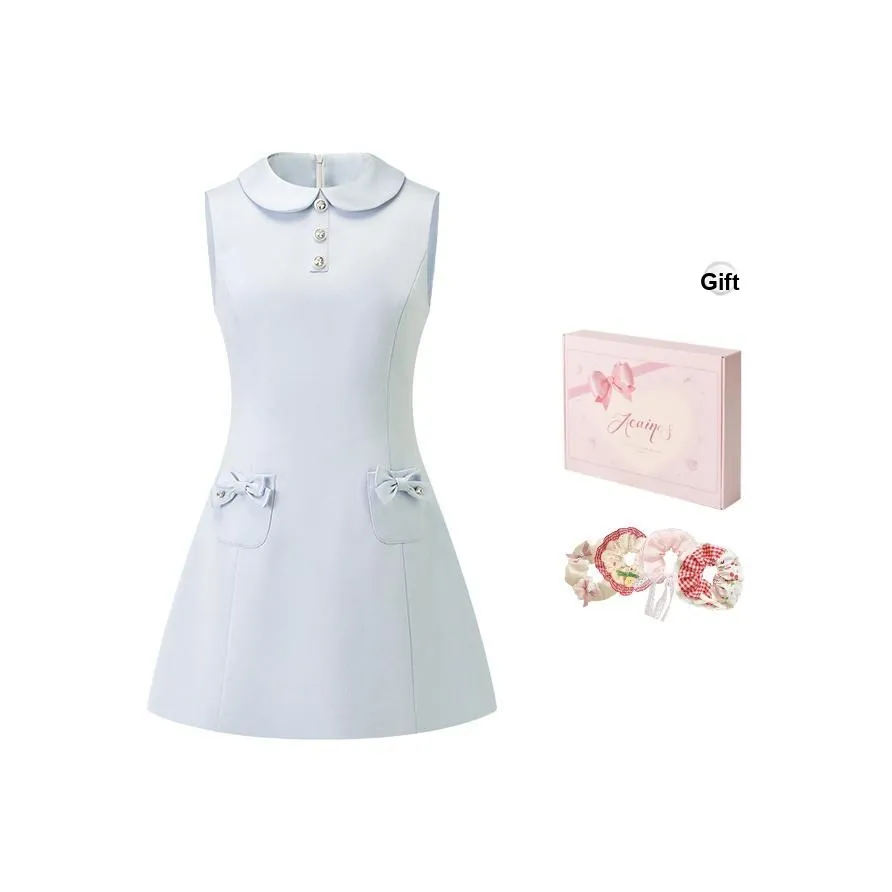 ACAINES Без рукавов Платье Женское Ледяной синий