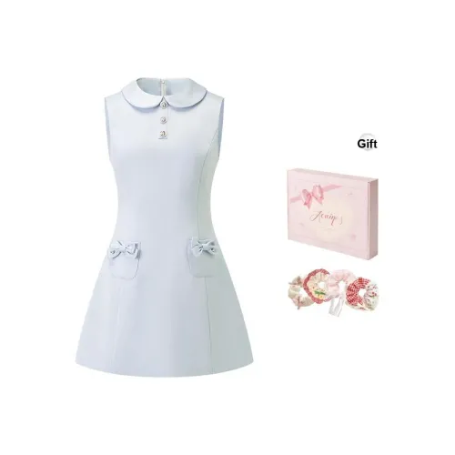 ACAINES Без рукавов Платье Женское Ледяной синий