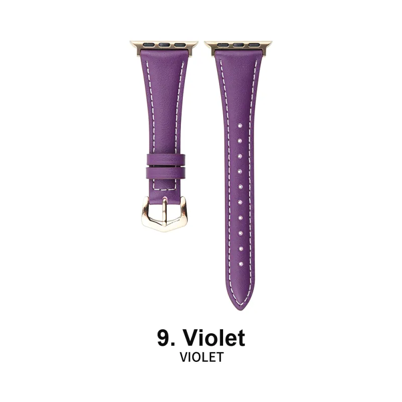 Vobafe Watch Band Apple Compatibility Cowhide Leather Material-17