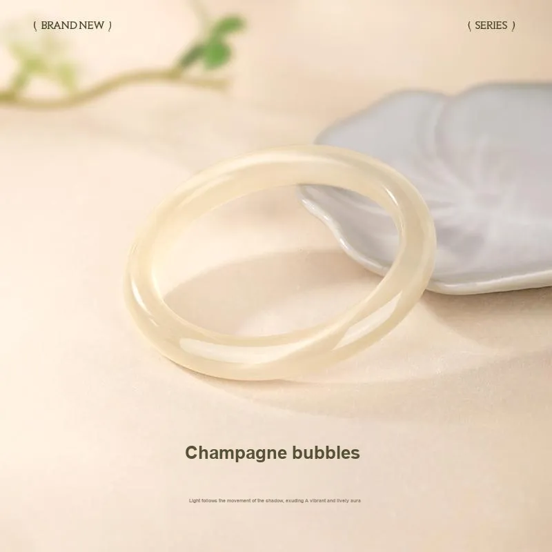 JINLIUFUJIXIANG Glass Cat Eye Bangles Women's-18