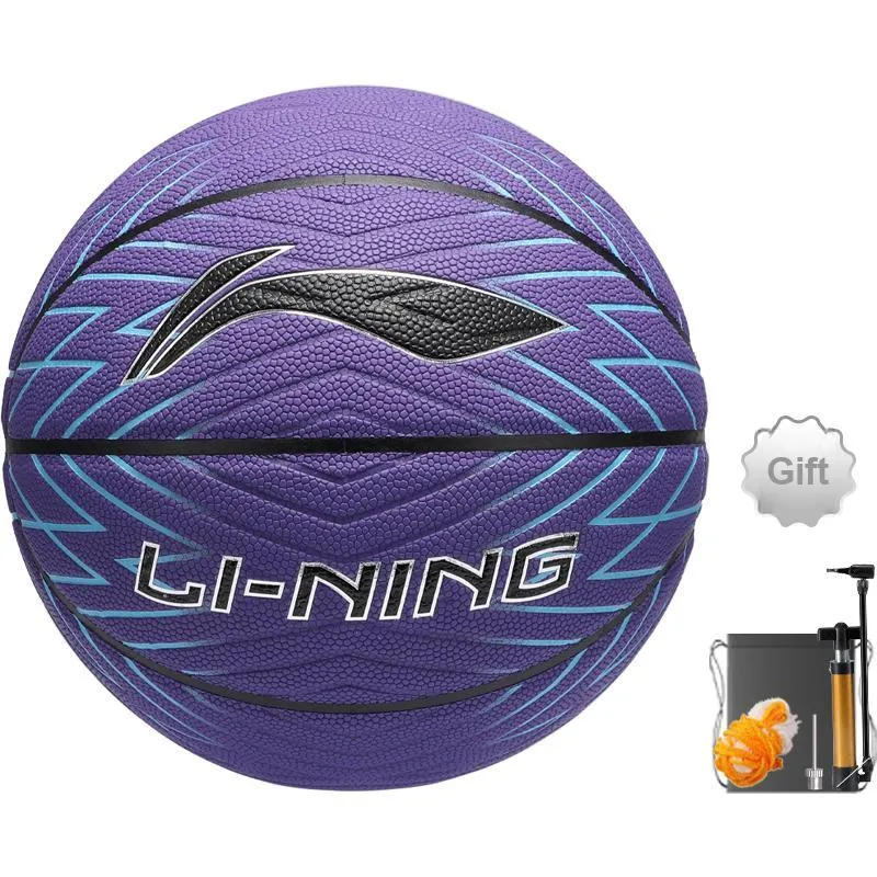 LiNing PU Basketball Purple Size 7 Training Unisex-1