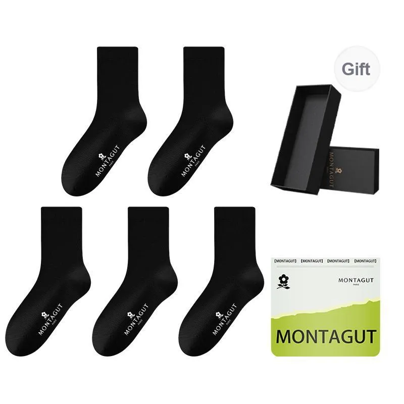Montagut Mid Calf Socks Men's Gift Box Combination-6