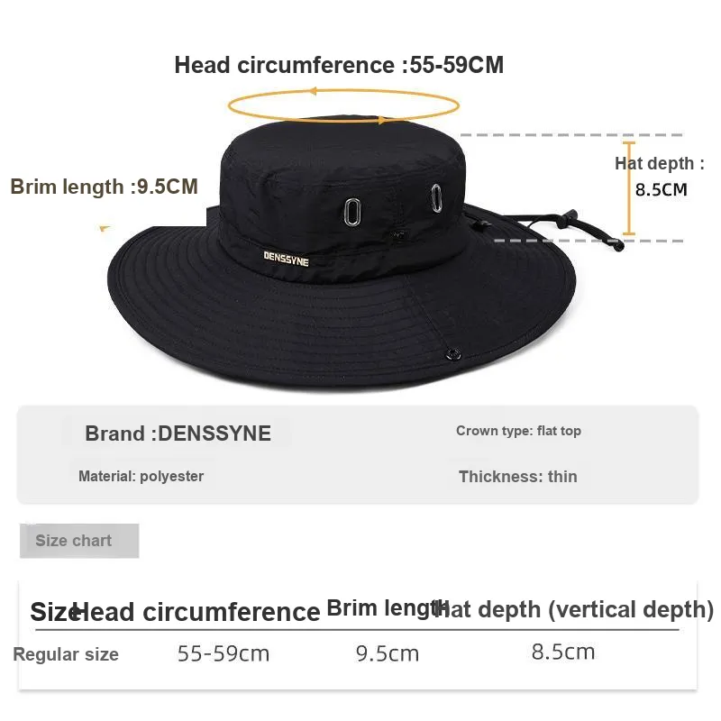DENSSYNE Polyester Bucket Hats Men's-3