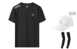 Black T-Shirt (Comes with White Hats & Caps+Black Cooling Arm Sleeves)