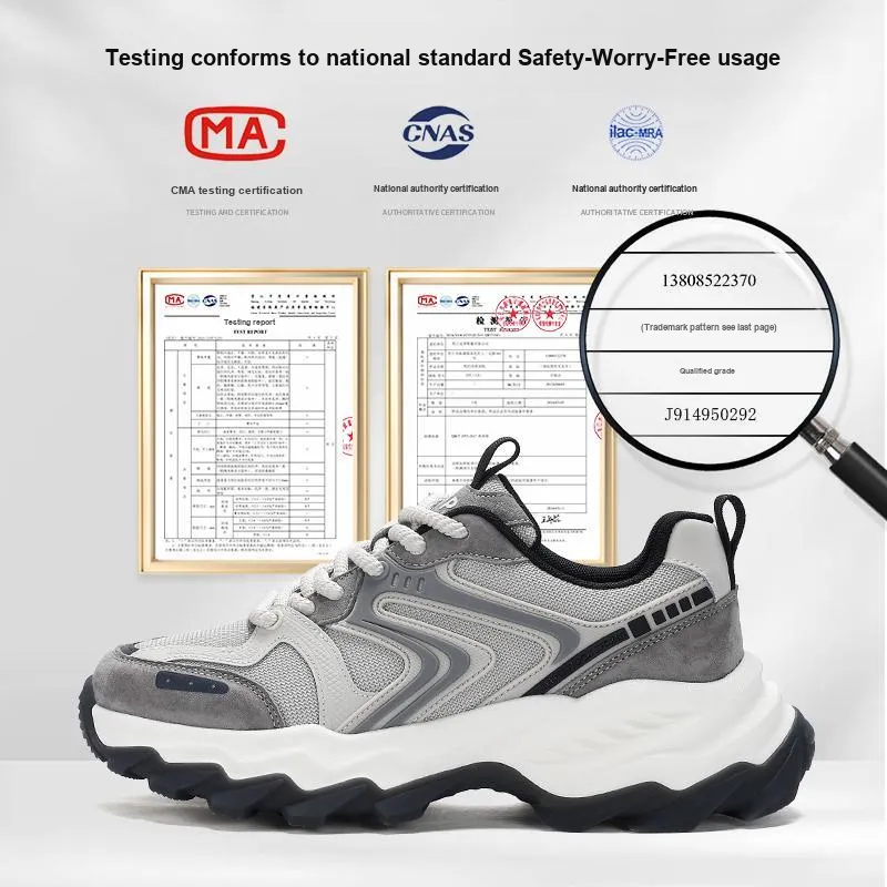 JEEP SPIRIT Slip Resistant Low Top Chunky Sneakers Men's Gray-10