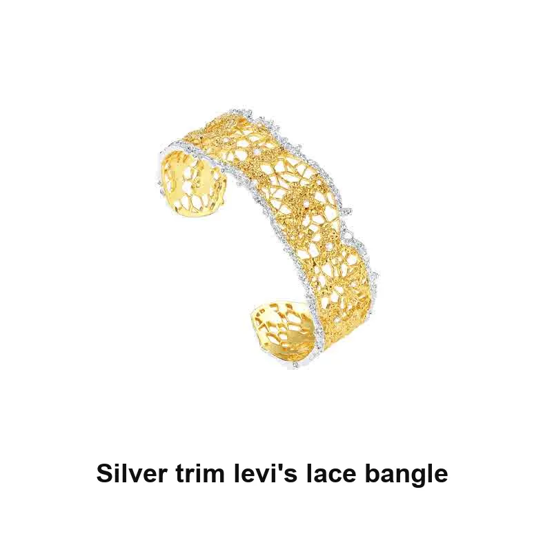 OOAK 925 Sterling Silver, 18K Gold Plated Bangle Box Women's-4