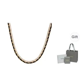 YPYN Alloy Necklaces Women's Black Gold