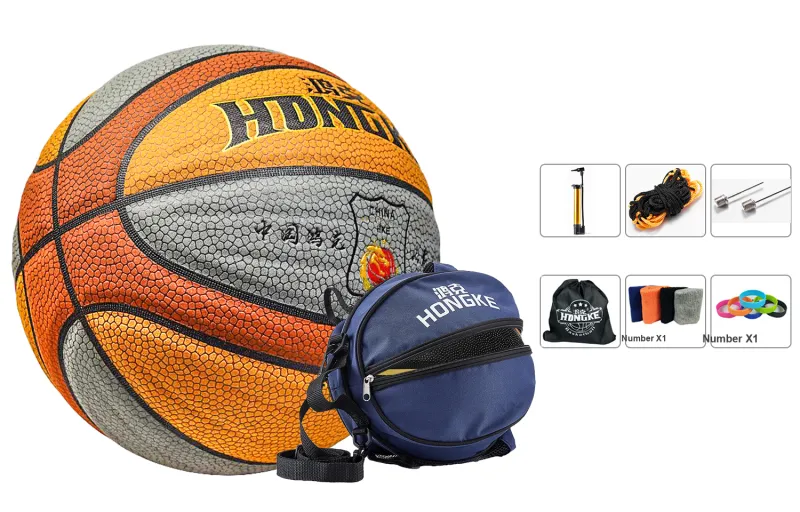 HONGKE Microfiber Leather Basketball Training Unisex-4
