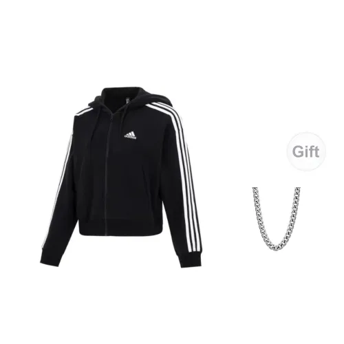 Adidas Jackets Women's Black+Necklaces