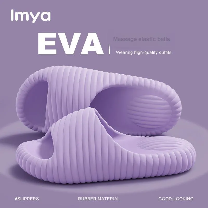 Lymia Waffle Home Platform Squashy And Bouncy Feeling All Seasons Home Slip Resistant Slippers-1