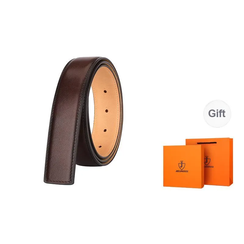 Jaylen Oos The First Layer Of Calfskin Headless Belt Men's Vegetable Tanned Rubbed Craft 3.5/3.8cm-18