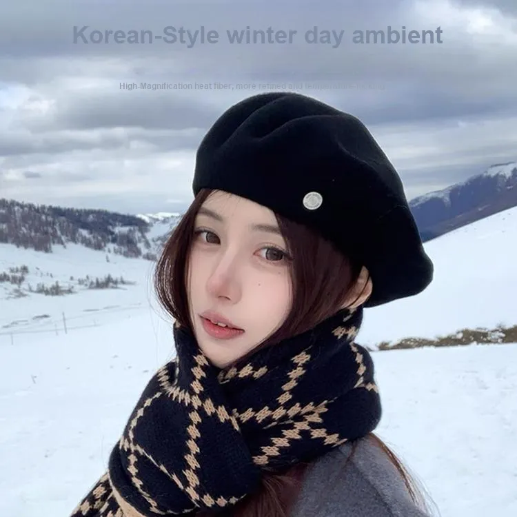Yalu Polyester Knit Scarves Unisex Gift Box Set-2