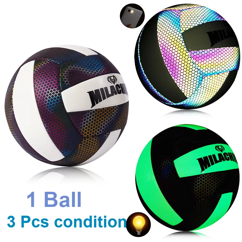 MILACHIC PU Size 5 Volleyball Unisex Black White Purple-3