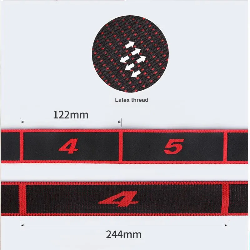 Ledomoda Resistance Band Exercise Band Knitted Polyester Cotton Blend Latex Thread Unisex-2