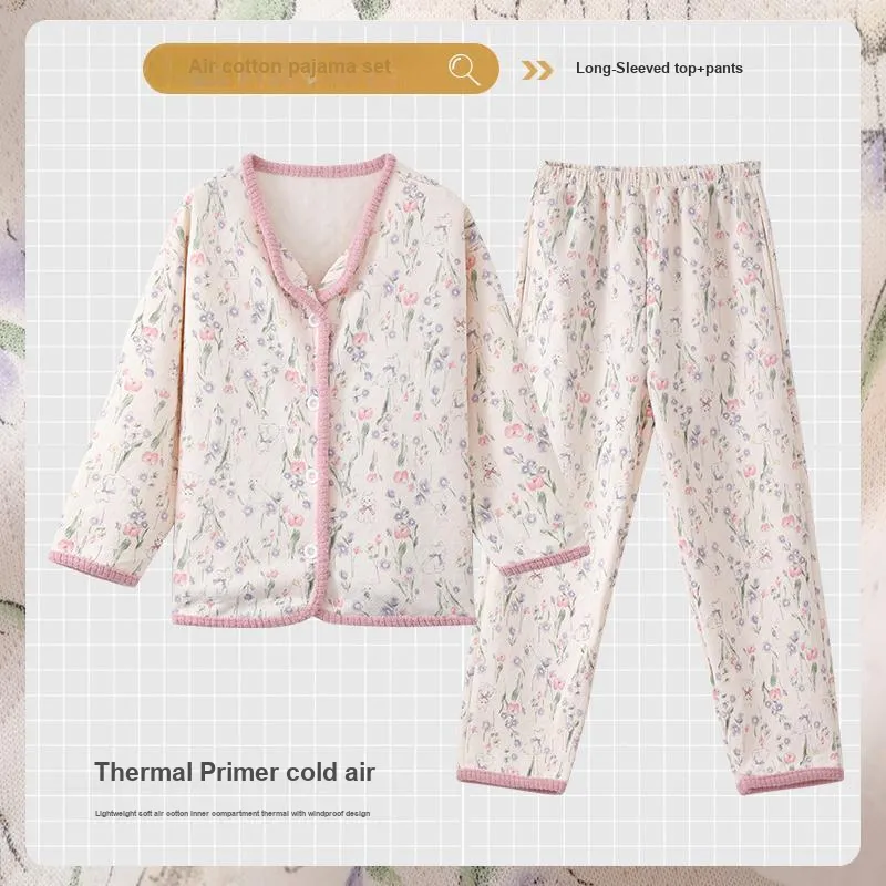 XIAFENYAN Pajama Set Women's Apricot-2