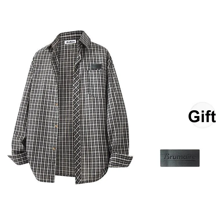 BRUMAIRE Shirt Unisex Blue Comes With Brooch-2