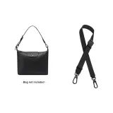 Black Hobo Crossbody Bag with Adjustable Shoulder Strap 78-108cm
